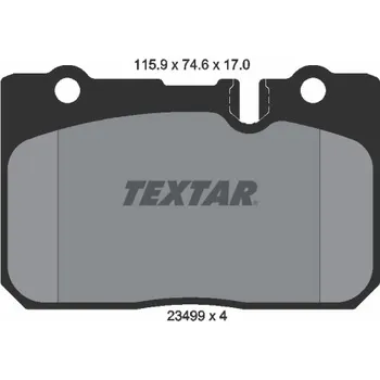 Brzdová destička Sada brzdových destiček, kotoučová brzda TEXTAR 2349901