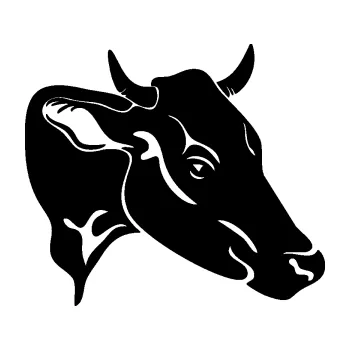 Samolepící dekorace SAMOLEPKA Kráva 003 pravá (01 - černá) NA AUTO, NÁLEPKA, FÓLIE, POLEP, TUNING, VLASTNÍ TEXT, TISK, AUTOSAMOLEPKY.cz, POLEPY, OBRÁZEK, LOGO, SAMOLEPKY