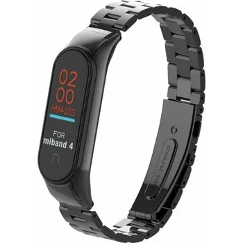 Řemínek na hodinky DEVEROUX DEV0015 OCELOVÝ ŘEMÍNEK PRO MIBAND 3/4 - ČERNÝ