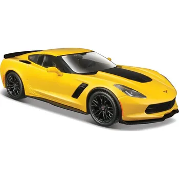 autíčko Maisto Corvette Z06 2015 1:24 žlutá - expresní doprava