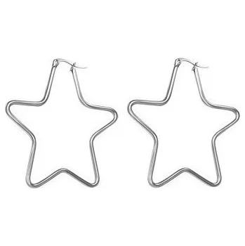 Náušnice Ocelové náušnice trojúhelník 60 mm