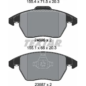 Brzdová destička Sada brzdových destiček, kotoučová brzda TEXTAR 2469601