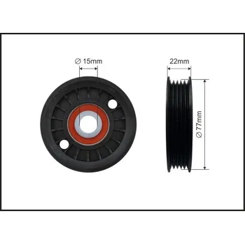 Auto-moto Vratná/vodicí kladka, klínový žebrový řemen Caffaro 81-23