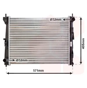 Chladič motoru Chladič, chlazení motoru VAN WEZEL 13002235