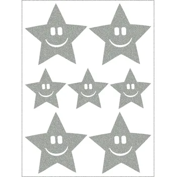 Reflexní nažehlovací motivy - hvězda smajlík