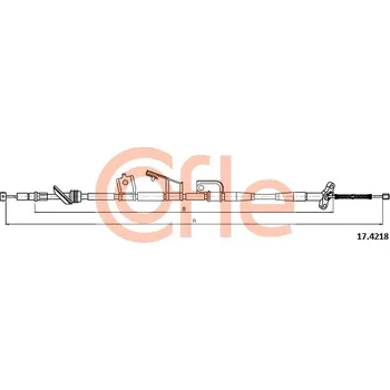 Lanko parkovací brzdy Tažné lanko, parkovací brzda COFLE 17.4218