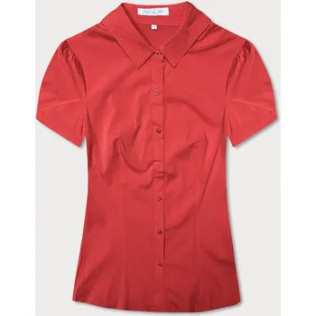 Dámská košile Červená halenka s krátkými rukávy (SSD16212D) odstíny červené S (36)