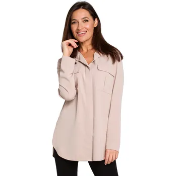 Dámská košile Dámská halenka S144 béžová - Stylove béžová L-40
