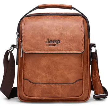 Kožená pánská braška messenger Barva: Oranžová