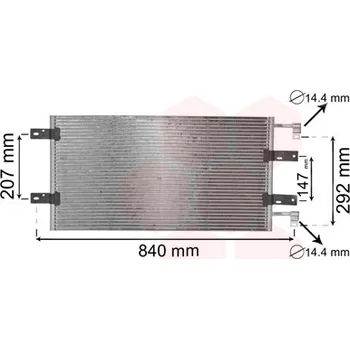 Klimatizace automobilu Kondenzátor, klimatizace VAN WEZEL 43005314