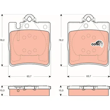 Brzdová destička Sada brzdových destiček, kotoučová brzda TRW GDB1421