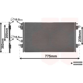 Výparník klimatizace Kondenzátor, klimatizace VAN WEZEL 43005366