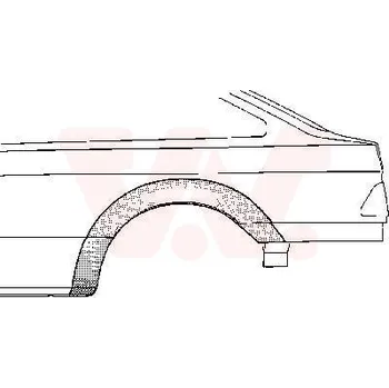 Blatník karosérie Boční stěna VAN WEZEL 1820147