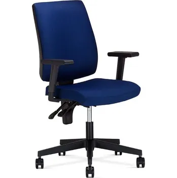 Kancelářská židle TAKTIK s područkami, potah z látky Basic, barva modrá