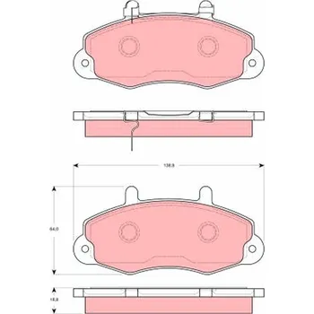 Brzdová destička Sada brzdových destiček, kotoučová brzda TRW GDB1572