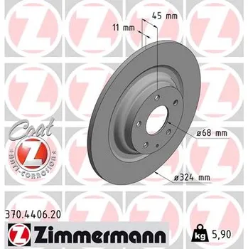 Brzdový kotouč Brzdový kotouč ZIMMERMANN 370.4406.20