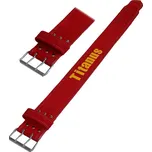 TITANUS opasek Powerlifting dvojitá přezka (červená) XL