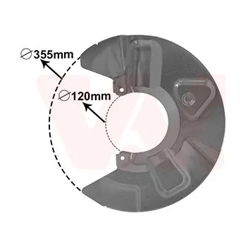 Auto-moto Ochranný plech proti rozstřikování, brzdový kotouč VAN WEZEL 5790371