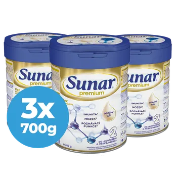 Dětská výživa Sunar Premium 2 pokračovací mléko 3x700 g