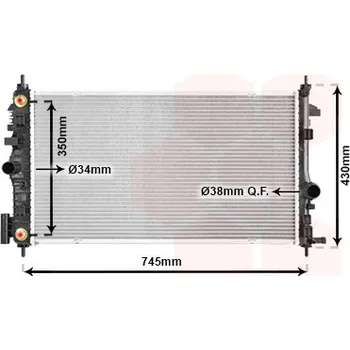 Chladič motoru Chladič, chlazení motoru VAN WEZEL 37002473