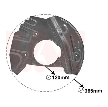 Brzdový kotouč Ochranný plech proti rozstřikování, brzdový kotouč VAN WEZEL 0685371