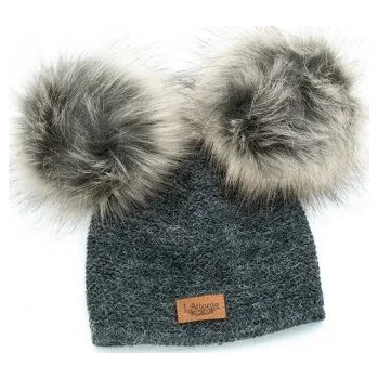 Kojenecká čepice Dětská jarní čepice Lattante Alpaka, grafitová Velikost: M