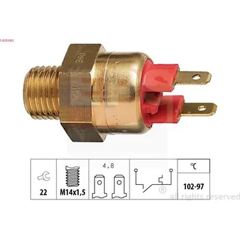 Klimatizace automobilu Teplotní spínač, větrák chladiče EPS 1.850.063
