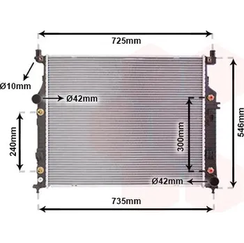 Chladič motoru Chladič, chlazení motoru VAN WEZEL 30002436
