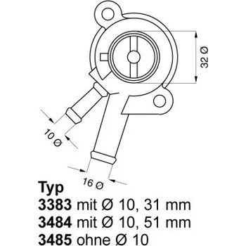 Chladič motoru Termostat, chladivo BORGWARNER 3484.87D