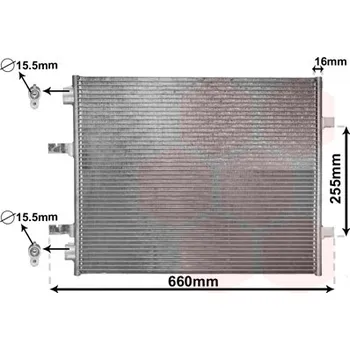 Klimatizace automobilu Kondenzátor, klimatizace VAN WEZEL 37005480
