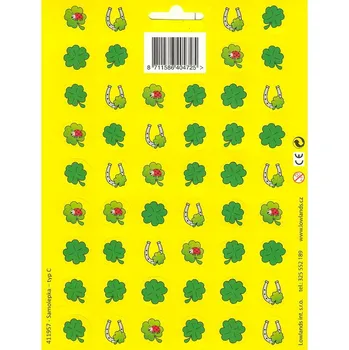 samolepka Samolepky - typ L /čtyřlístek žlutá/