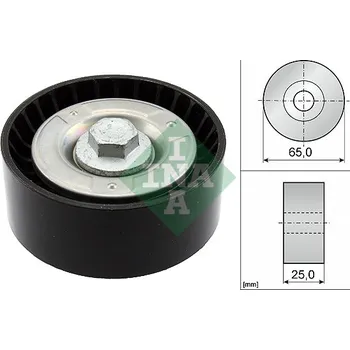 Vratná/vodicí kladka, klínový žebrový řemen INA 532 0855 10