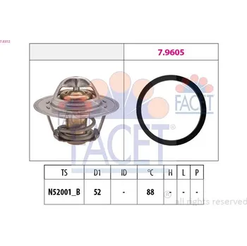 Těsnění motoru Termostat, chladivo FACET 7.8312