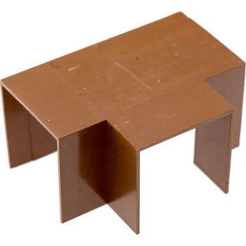 kabelová chránička MALPRO Kryt 18x18 T kus, imitace tmavé dřevo 21818-8835