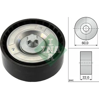 Vratná/vodicí kladka, klínový žebrový řemen INA 532 0798 10