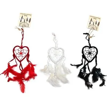 AWM, Ltd, S3 8AL Lapač Snů z Bali - Malý - Srdce Bílé 22x6,5 cm