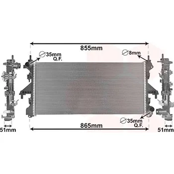 Chladič motoru Chladič, chlazení motoru VAN WEZEL 17012704