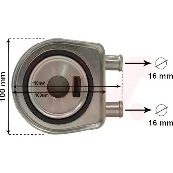 Chladič motoru Olejový chladič, motorový olej VAN WEZEL 43013705