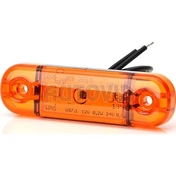 Směrový světlomet Svítilna boční obrysová LED WAS W97.1, 12-24V, plochá