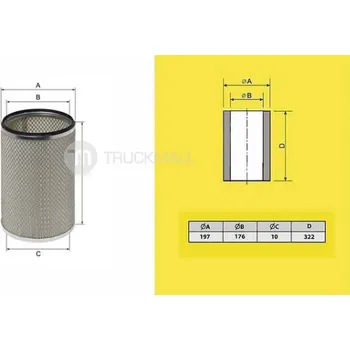 Vzduchový filtr filtr vzduchový VOLVO B12