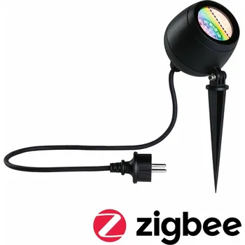 Venkovní osvětlení PAULMANN LED bodové zahradní světlo Smart Home Zigbee Kikolo IP65 90mm RGBW+ 6,2W 230V antracit umělá hmota/hliník 947.71