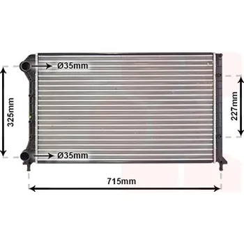 Chladič motoru Chladič, chlazení motoru VAN WEZEL 17002262