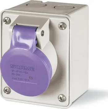 Elektrická zásuvka SCAME Zásuvka 16A 2P+E 20-25 V IP44 nástěnná 530.1614