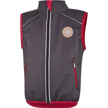 Kojenecká bunda Little Angel Vesta softshell STRETCH - šedá/růžová Velikost oblečení: 86