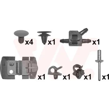 Kapota Montážní sada, víko motoru VAN WEZEL 4341797
