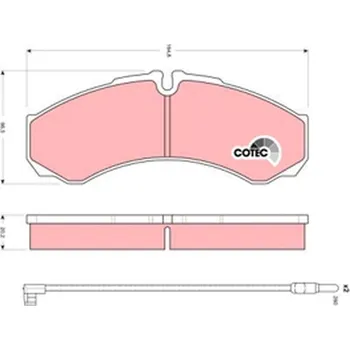 Brzdová destička Sada brzdových destiček, kotoučová brzda TRW GDB1609