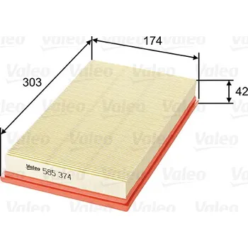 Vzduchový filtr Vzduchový filtr VALEO 585374