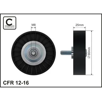 Vratná/vodicí kladka, klínový žebrový řemen Caffaro 12-16