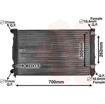 Chladič motoru Chladič, chlazení motoru VAN WEZEL 03002122