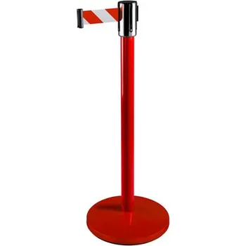 Plotový sloupek Zahrazovací sloupek 2,7 m, červená – bílá / červená, BASIC